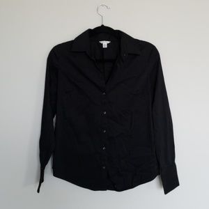 Calvin Klein black button up dress shirt